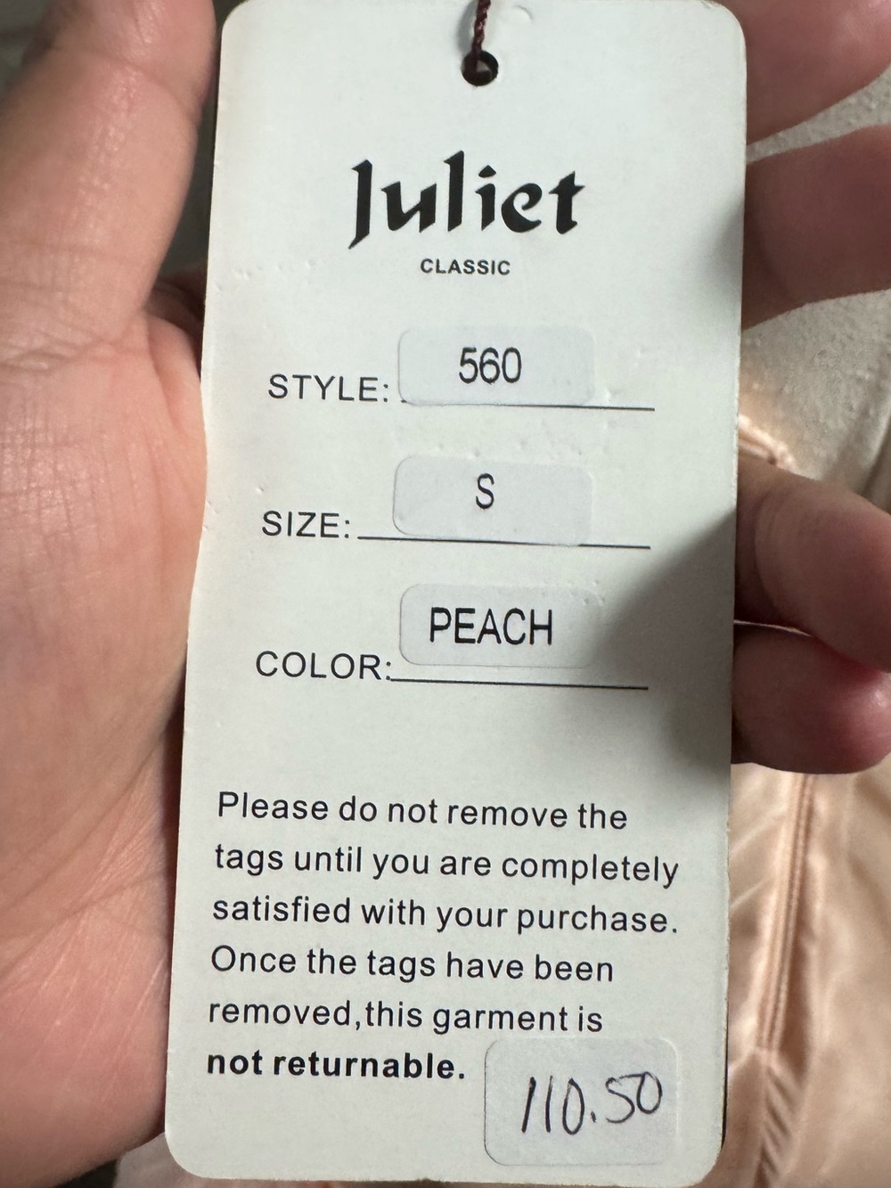 Beaded Illusion Neckline Prom Dress in Blush - Picture 4 of 5
